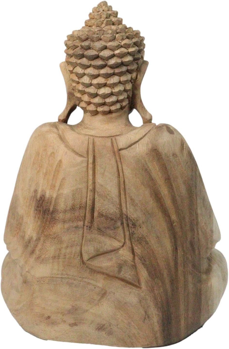 Ebros Gift Eastern Enlightenment Meditating Buddha Gautama Amitabha in Prayer Mudra Statue 10.75" High in Rustic Acacia Wood for Home Altar Zen Feng Shui Decoration Housewarming Decor Sculpture