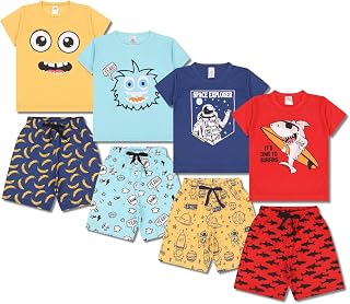 Kit 6 Peças Pijama Infantil Menino Manga Curta Atacado 1 Ao 10