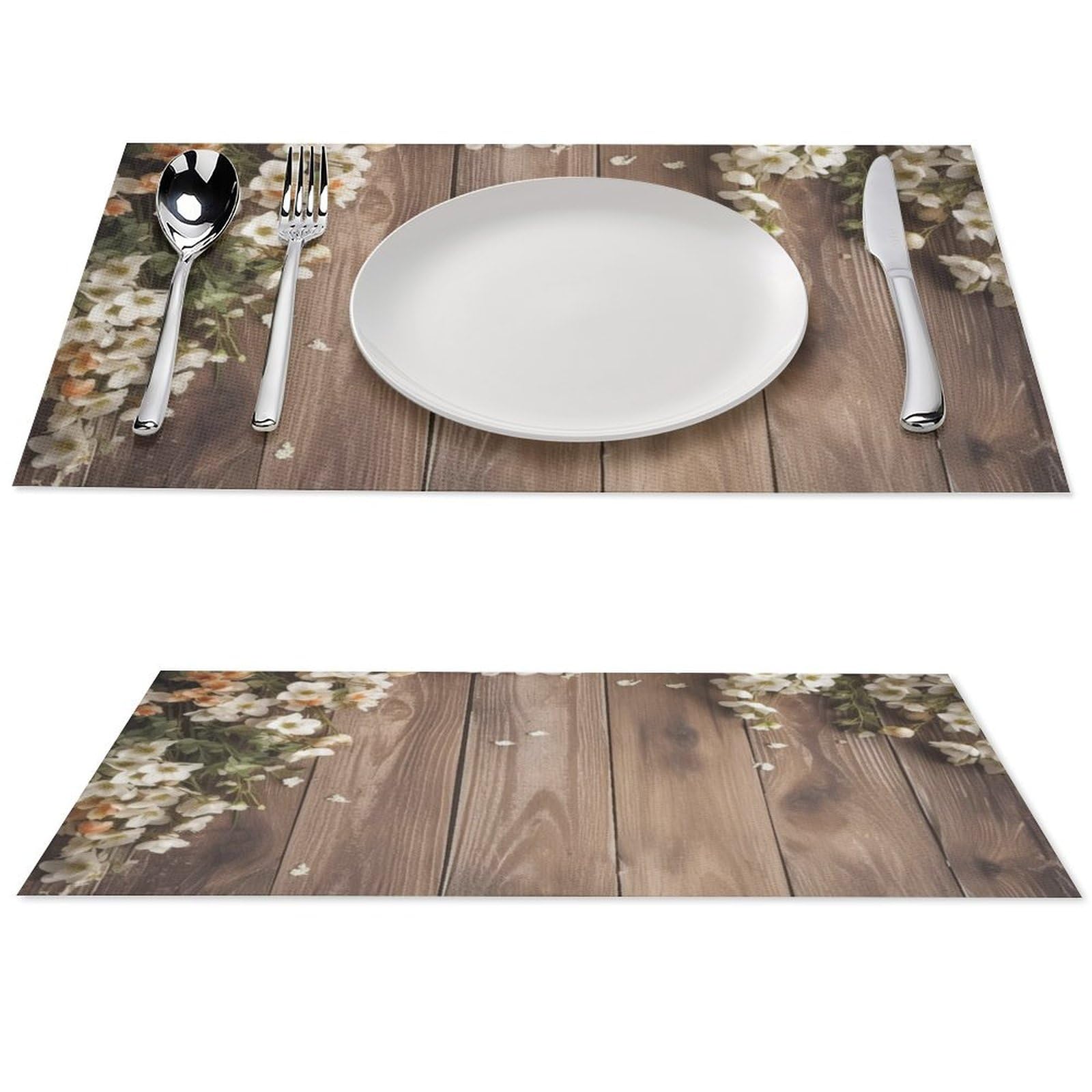 Sets de table résistants à la chaleur en PVC lavable 30x45 pour intérieur et extérieur
