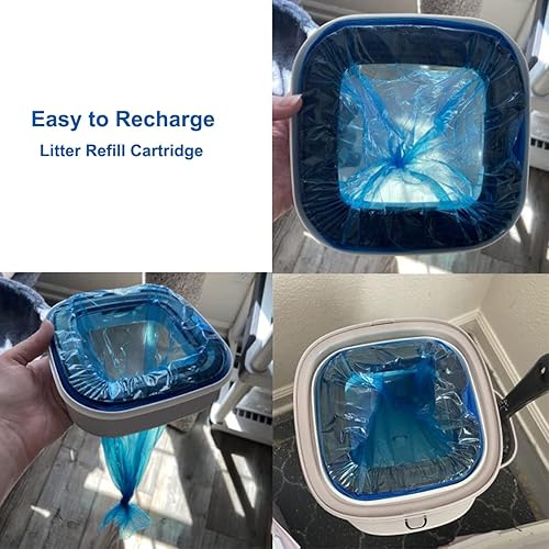 Miniatura 4 de Bolsa de repuesto de arena para gatos compatible con el cartucho de repuesto de arena Genie desechable, cartucho de repuesto original no incluido,