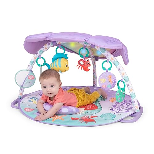 Miniatura 5 de Bright Starts Disney Baby La Sirenita Twinkle Trove - Juguete musical iluminado para bebé con almohada para el tiempo boca abajo, recién nacido +