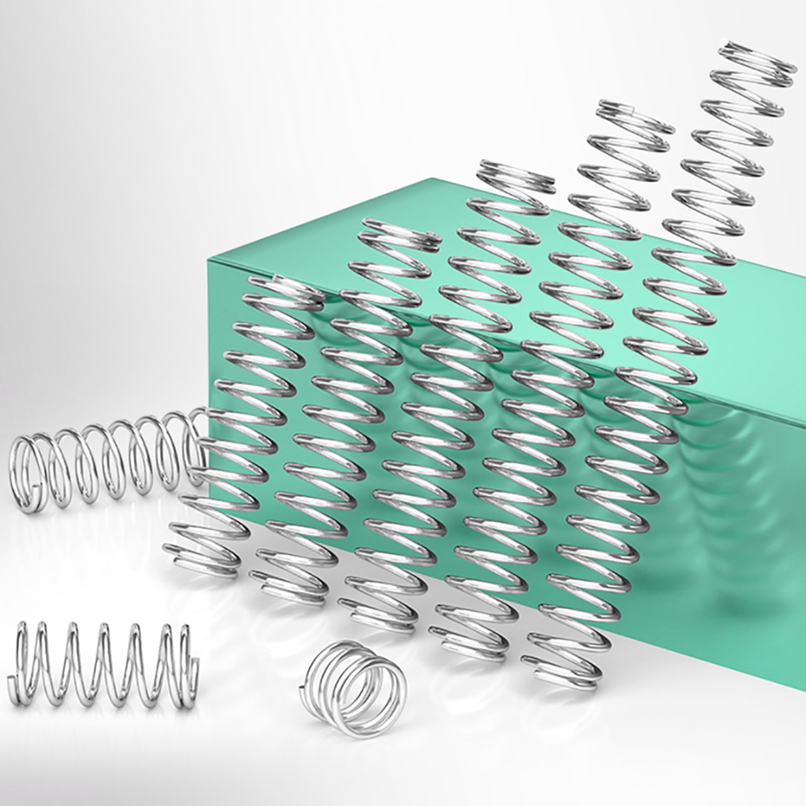 1 molla di compressione piccola in acciaio inox 304, per riparazioni di cesoie da giardino e fai da te, diametro esterno 12-20 mm,2,2 x 16,5 x 1500 mm