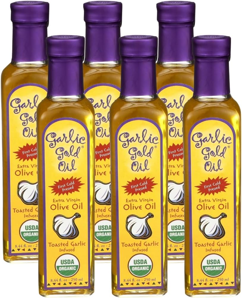 Garlic Gold Organic Extra Virgin Olive Oil Infused with Toasted Garlic