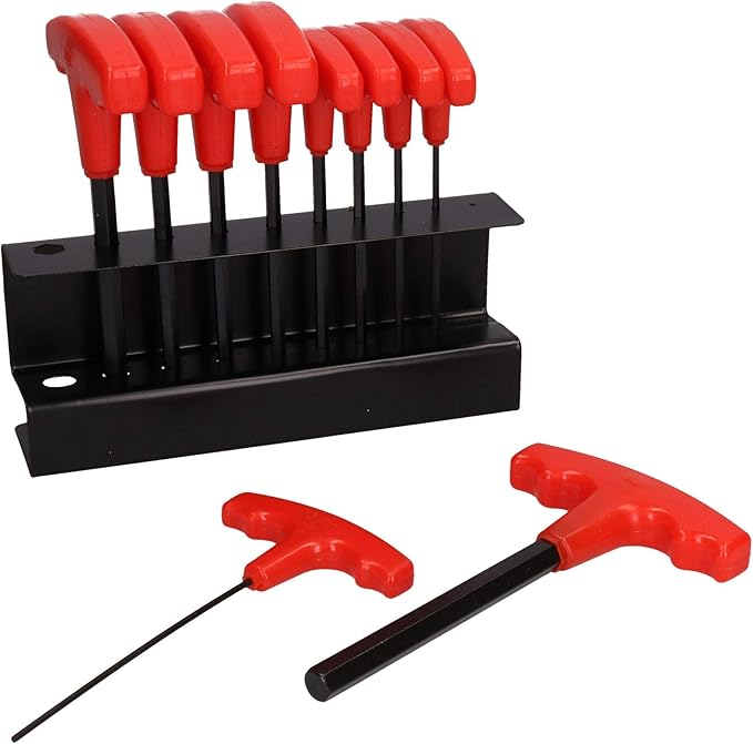 Metric MM T Handle Allen Hex Key Wrench Set 2mm 10mm 10pc Set