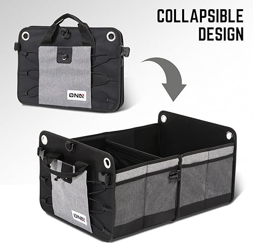 Miniatura 4 de DNA MOTORING Organizador de maletero para automóvil, organizador plegable de gran capacidad de 70 L, organizador de maletero de automóvil con