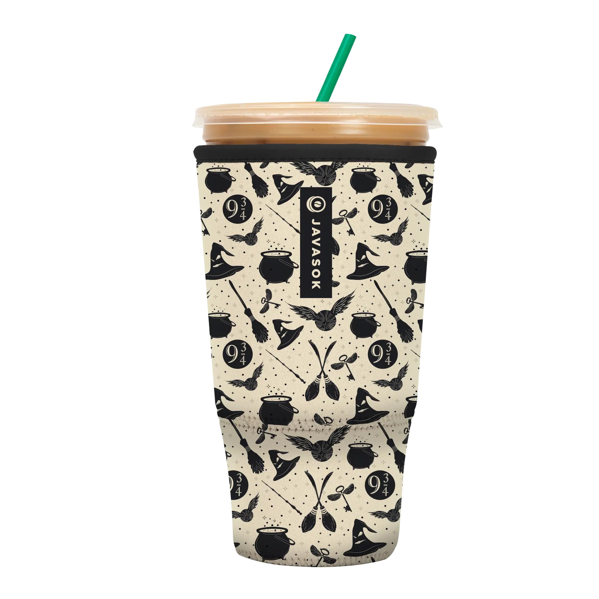 Sok It JavaSok Iced Coffee &amp; Cold Soda Insulated Neoprene Cup Sleeve (Wizard's Walk, XXLarge: 44-48oz)