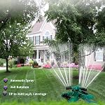 Durable Lawn Sprinkler, Water Sprinklers for Lawn, Garden, Yard, Flower Grass Plant Park, 360 Degree Rotating Sprinkler Irrigation System, Adjustable Spray Angle and Distance -Up to 3600 sq.ft.