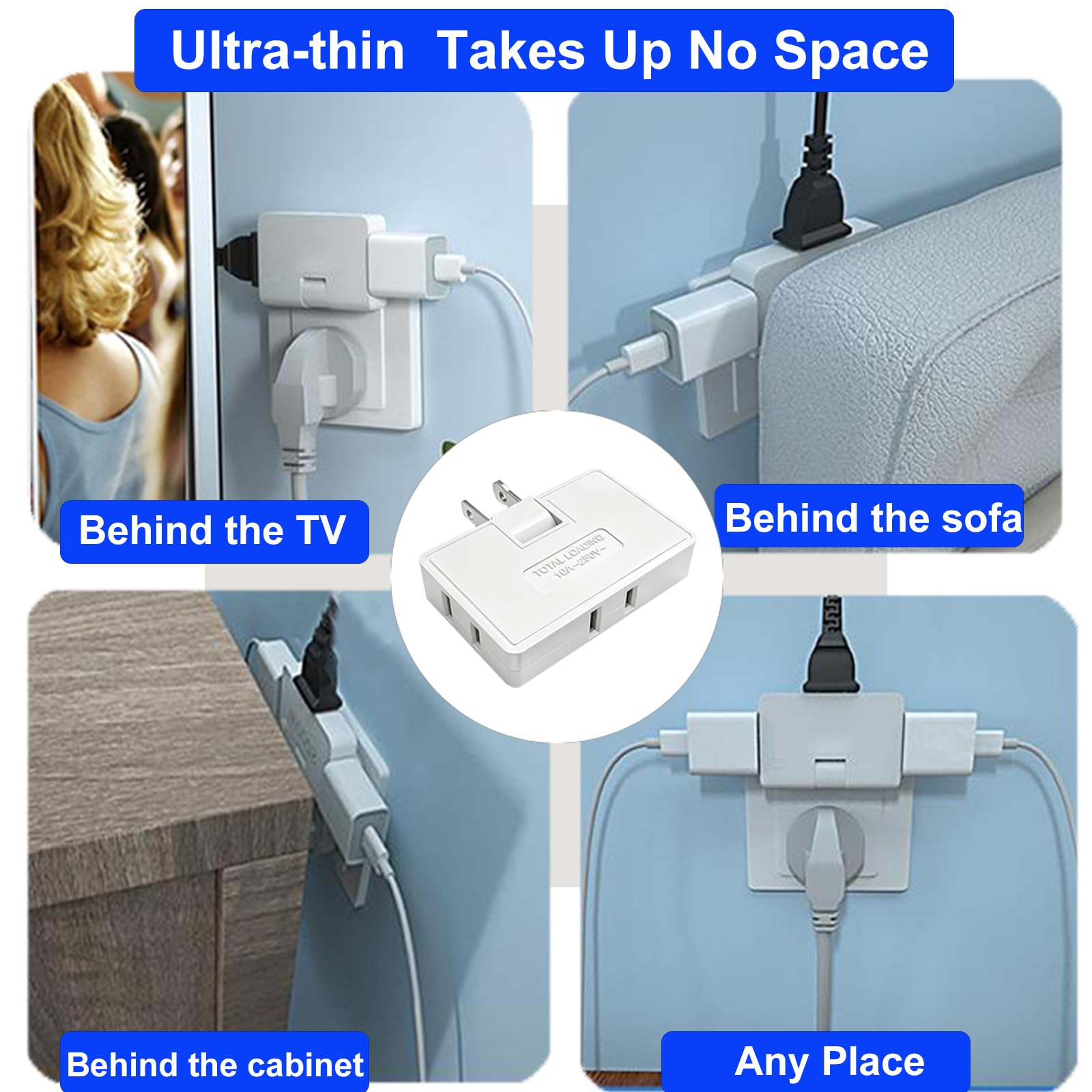 3 Outlet Wall Adapter - Power More Devices! -5 3 Outlet Wall Adapter - Power More Devices! -5