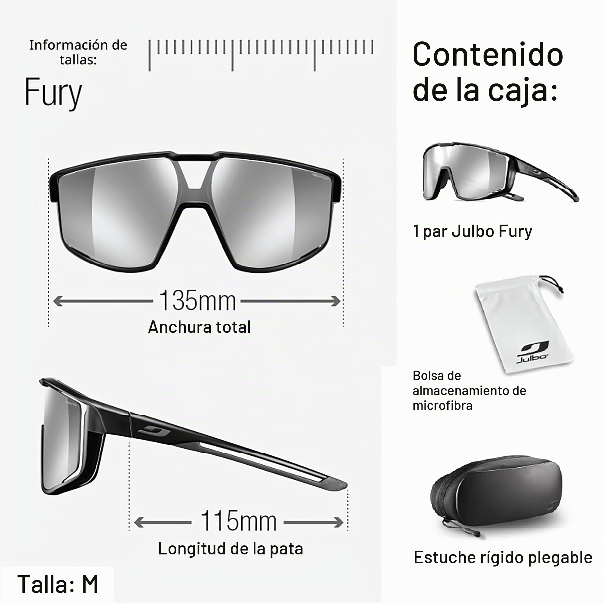 Julbo Fury Gafas de sol Unisex adulto (Pack de 1)