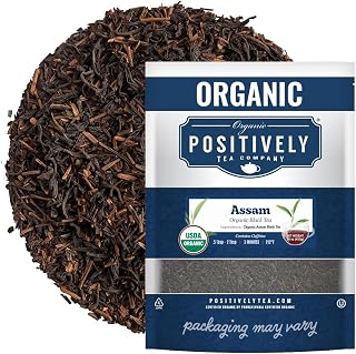 Organic Assam TGFOP Black Tea Loose Leaf 16oz - Bold Malty Flavor by Positively Tea Company