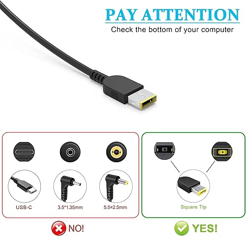 Miniatura 2 de Cargador adaptador de CA USB de 90 W, 20 V, 4,5 A, para Lenovo Thinkpad T440, T440S, L440, E470, X250, T560, T550, E560, E540, L540, E450, N20P,