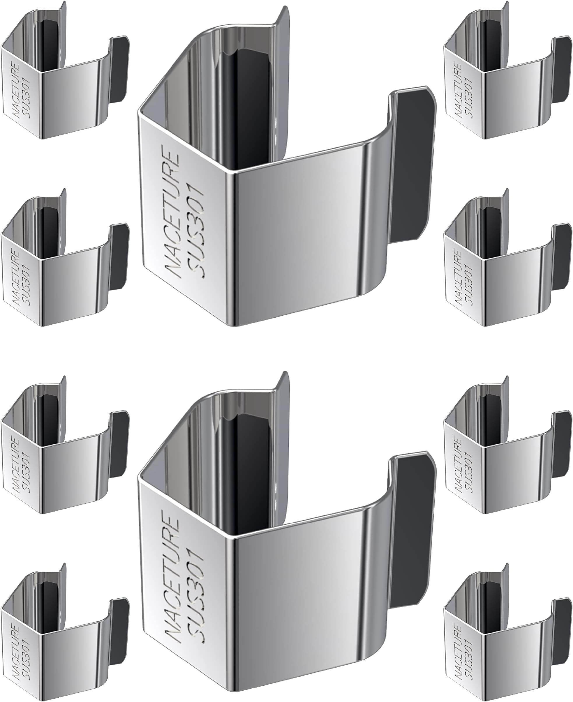 NACETURE Screen Door Installer Clips - 10 Pieces Screen Clips for rescreening and Screen Retainer Clips for Patio Lanai and Garage Window for Installing Window and Door Screens (10 Pack)