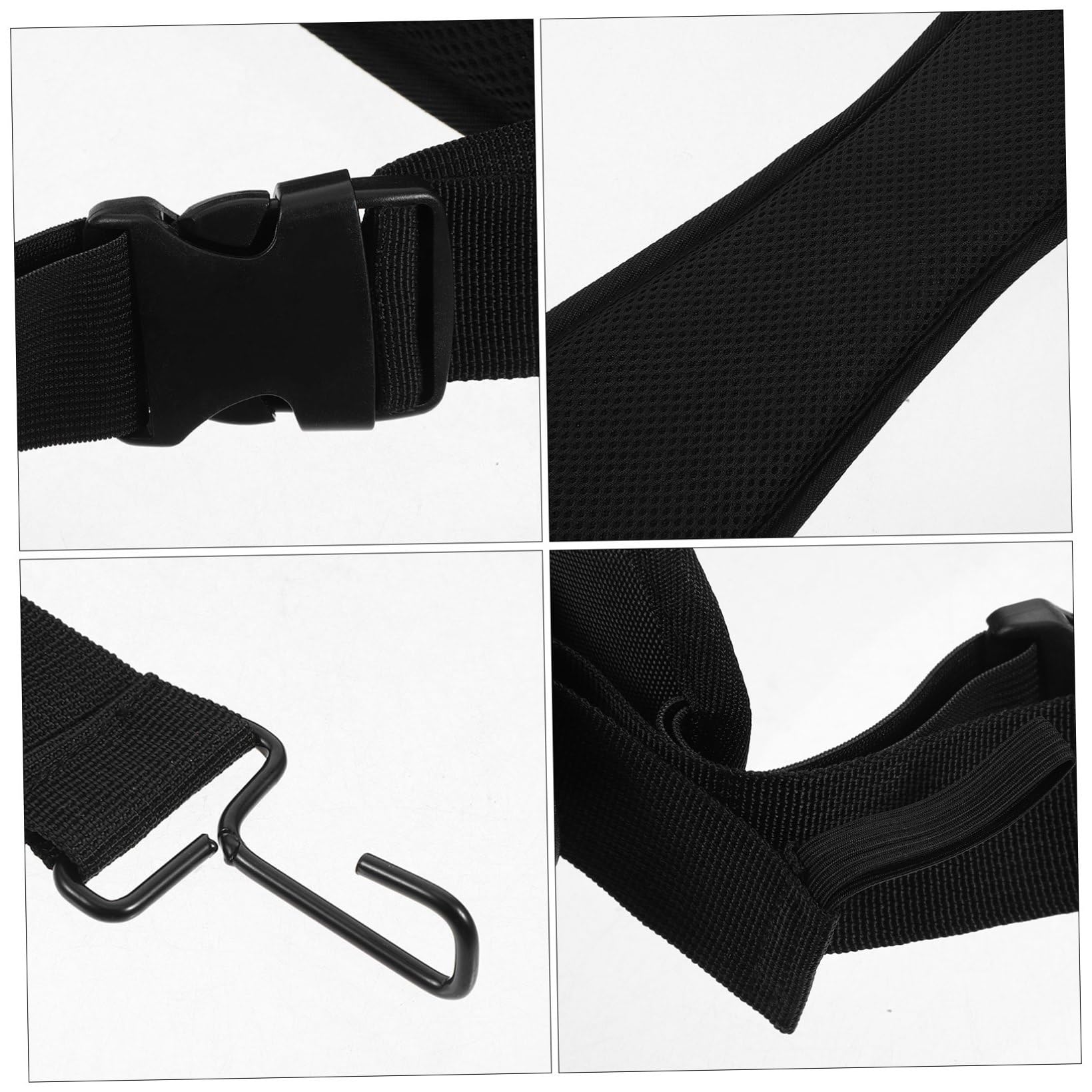 Correa de Cintura para Djembé Africano Ajustable y Resistente Gancho Metálico, Nylon Transpirable, Adecuado para Actuaciones y Tambores de Mano