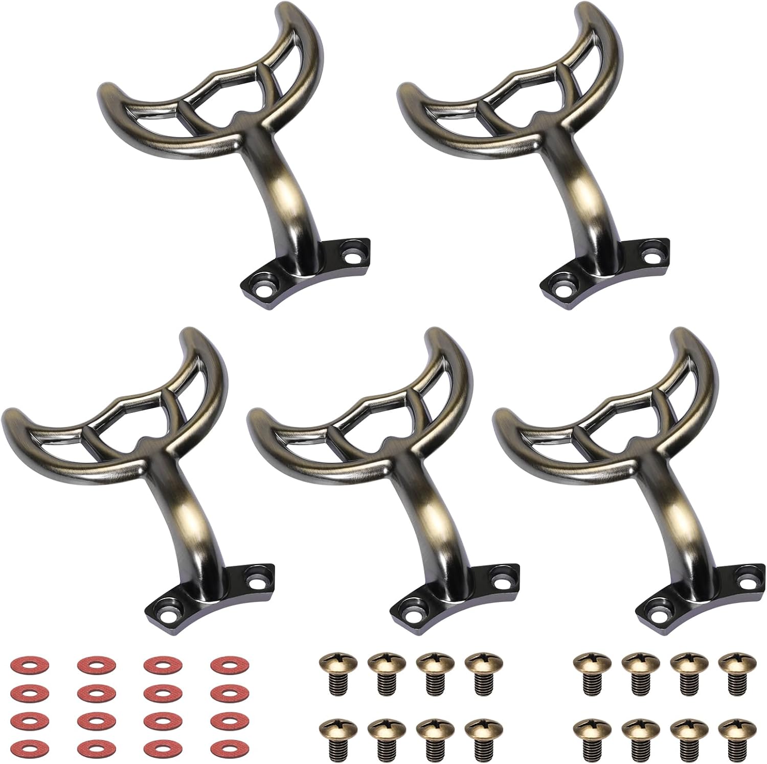 Ceiling Fan Blades Arm 7740200 -Hidden Screw Hole -Antique Brass, for 42-Inch Fan Blade, Mounting hole incompatibility with predecessors. -5 Pcs