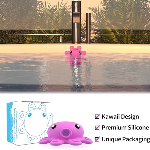 Miniatura 6 de Cubierta de drenaje de silicona para bañera con ventosa, añade pulgadas de agua para un baño más profundo, rosa intenso