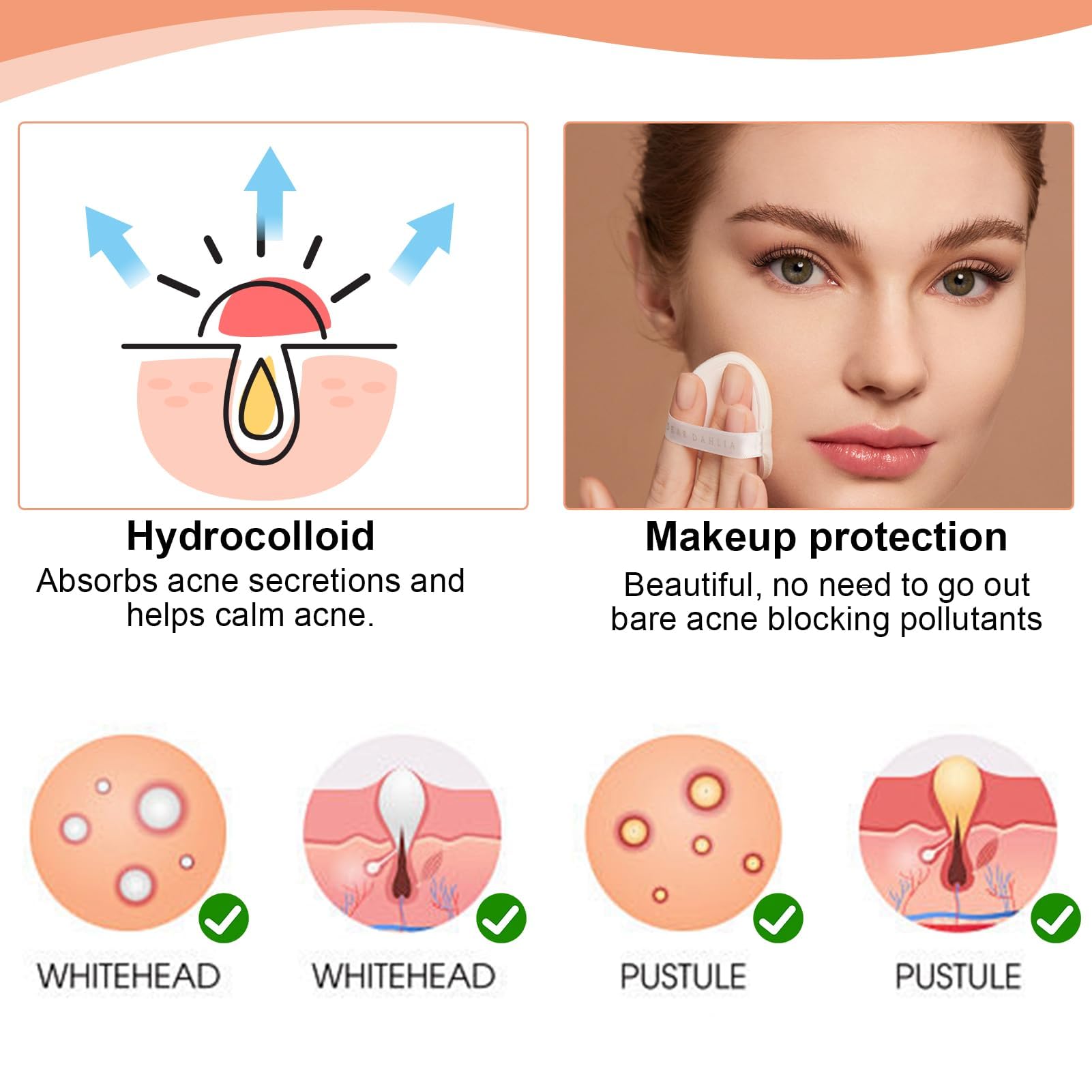 32Pcs Hydrocolloid Pimple Patches, Cute Star Shaped Acne Zit Covers - Image 2