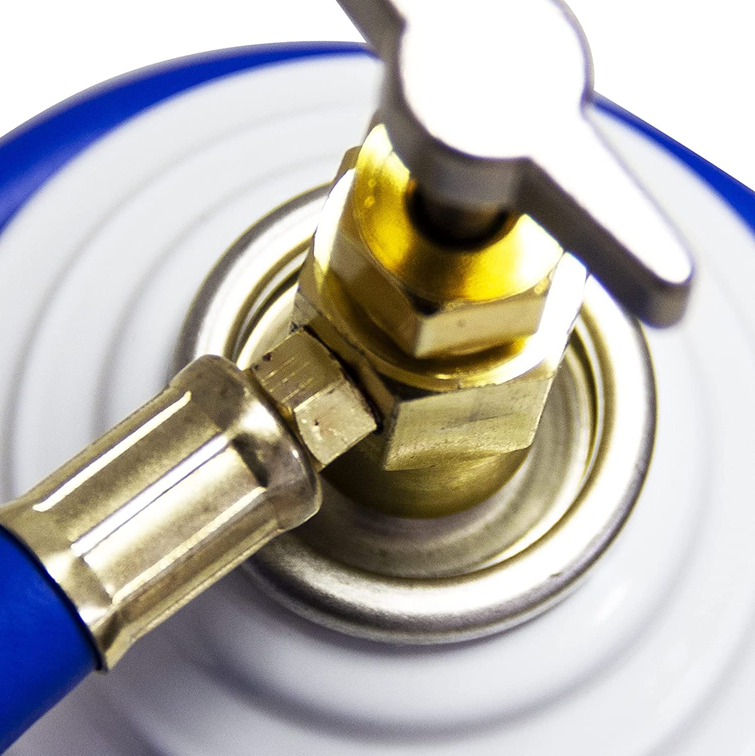 Pack Gasica V2 Flasche für Ökologisches Organisches Kältemittel als Ersatz für R22, R407, R32, R410A und R290 mit Schlauch und Schlüssel für Klimaanlagen-Nachfüllung. Eingang Buchse 1/2" und Ausgang 1