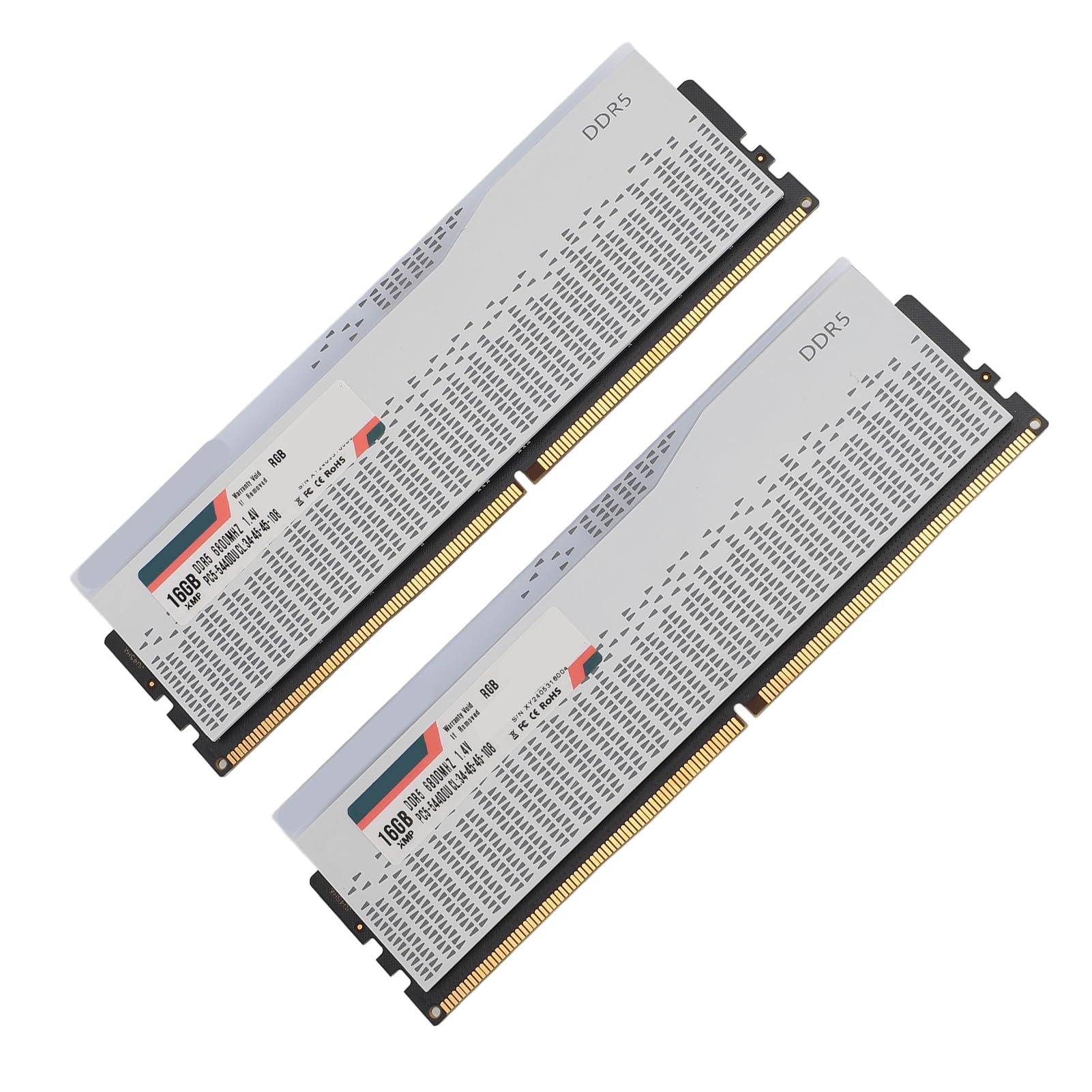 RAM DDR5 32 GB 6800 MHz, Kit di Memoria PC5 54400U, Kit CL34 45 45 108 RGB con Supporto EXPO XMP3 0 e Correzione Errori ECC, Ideale per Computer Desktop