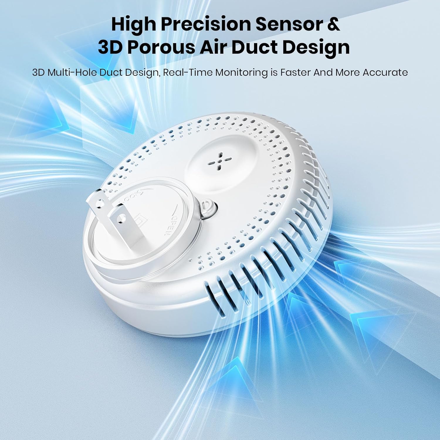 5-in-1 Carbon Monoxide Detectors,Natural Gas Leak Detector Smoke and Carbon Monoxide Detector Plug in Wall,HD Digital Display CO Gas Temp Humidity, Gas Detector for Home Kitchen Hotels RV (2 Pack)