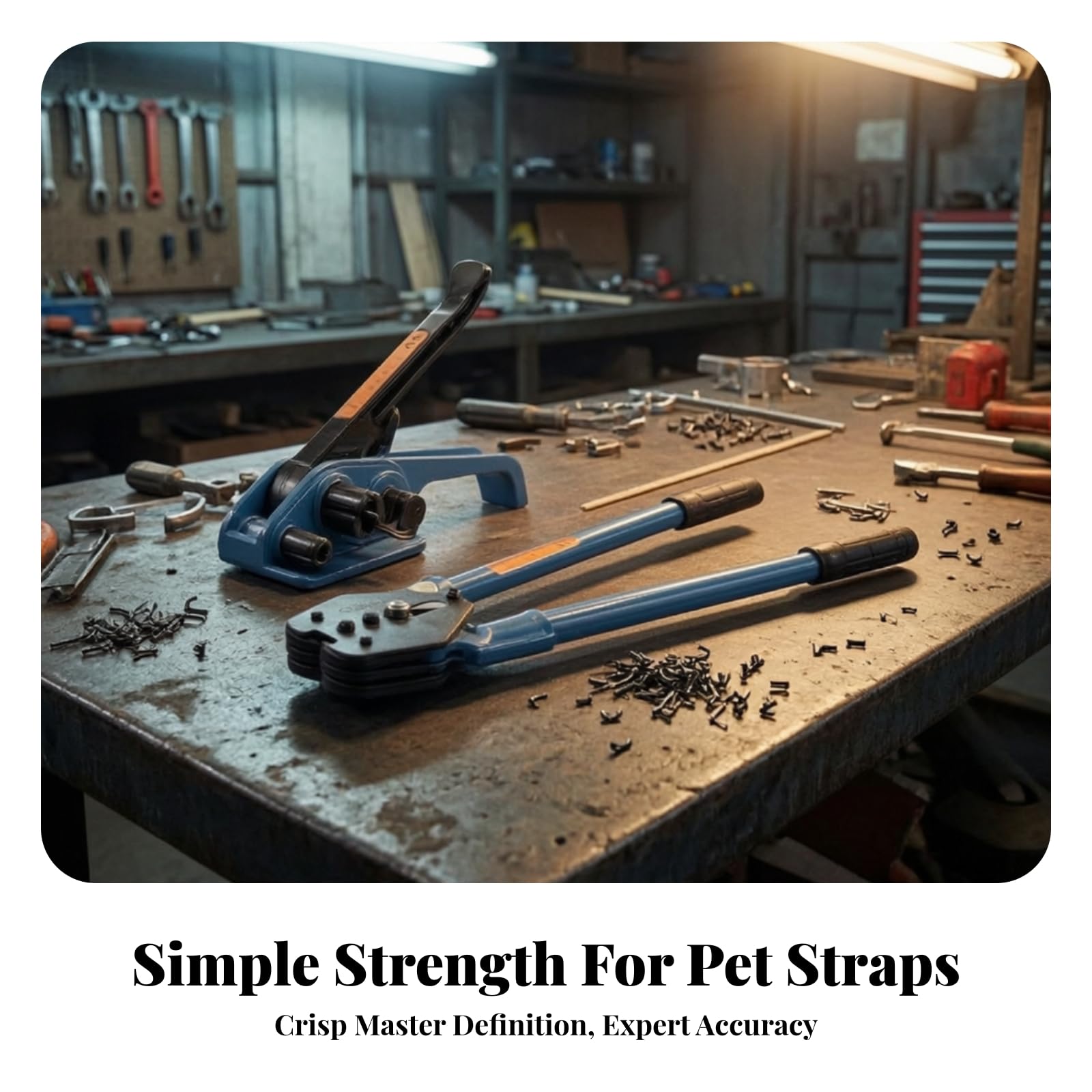 Strapper Tensione Sigillatrice Kit Strapping Manuale Tendinastro Sigillatrice per Reggia PET Manici Lunghi Presa Antiscivolo Chiusure Strette