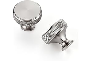 30 Pack TrueKnobs Solid Stainless Steel Cabinet Knobs