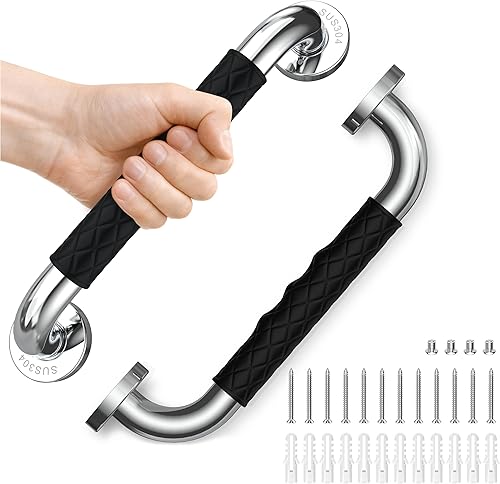 opove Barras de agarre de 12 pulgadas para ducha y baño, asas de ducha antideslizantes para ancianos, personas mayores, discapacitados y mujeres