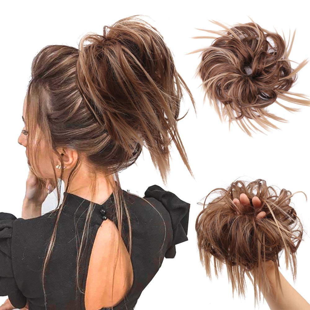 Amazon.com : Tousled Updo Messy Bun Hair Piece Scrunchies  display picture 3