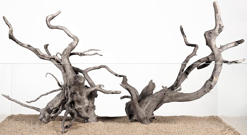 Madeira Spider Wood Natural para Aquário LANDEN com Galhos Ramificados, 4 Peças de 30 a 40 cm
