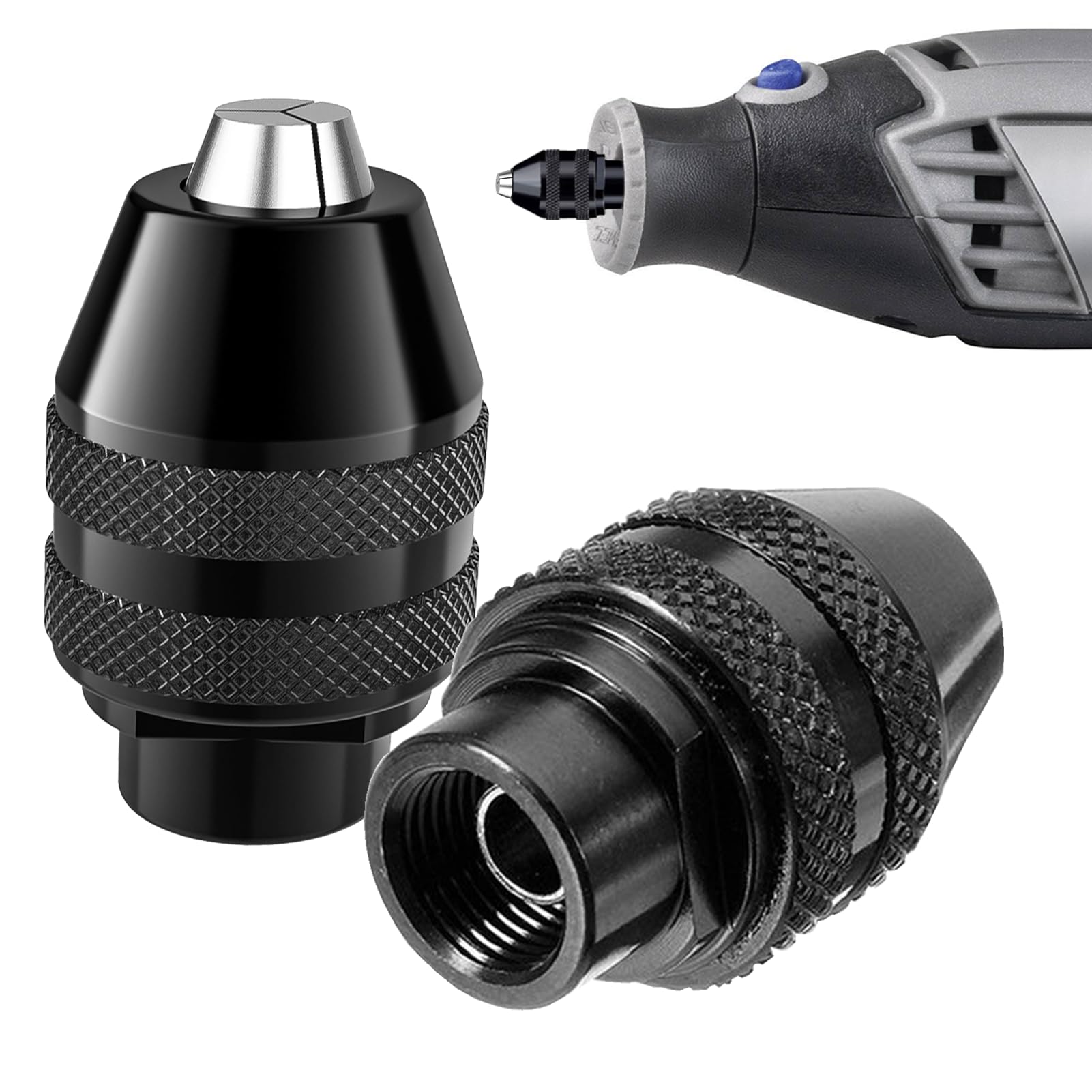 2/4 Pcs Mandrin 4486 Adaptateur 1/32"-1/8" Compatible Dremel 3000/4000/200