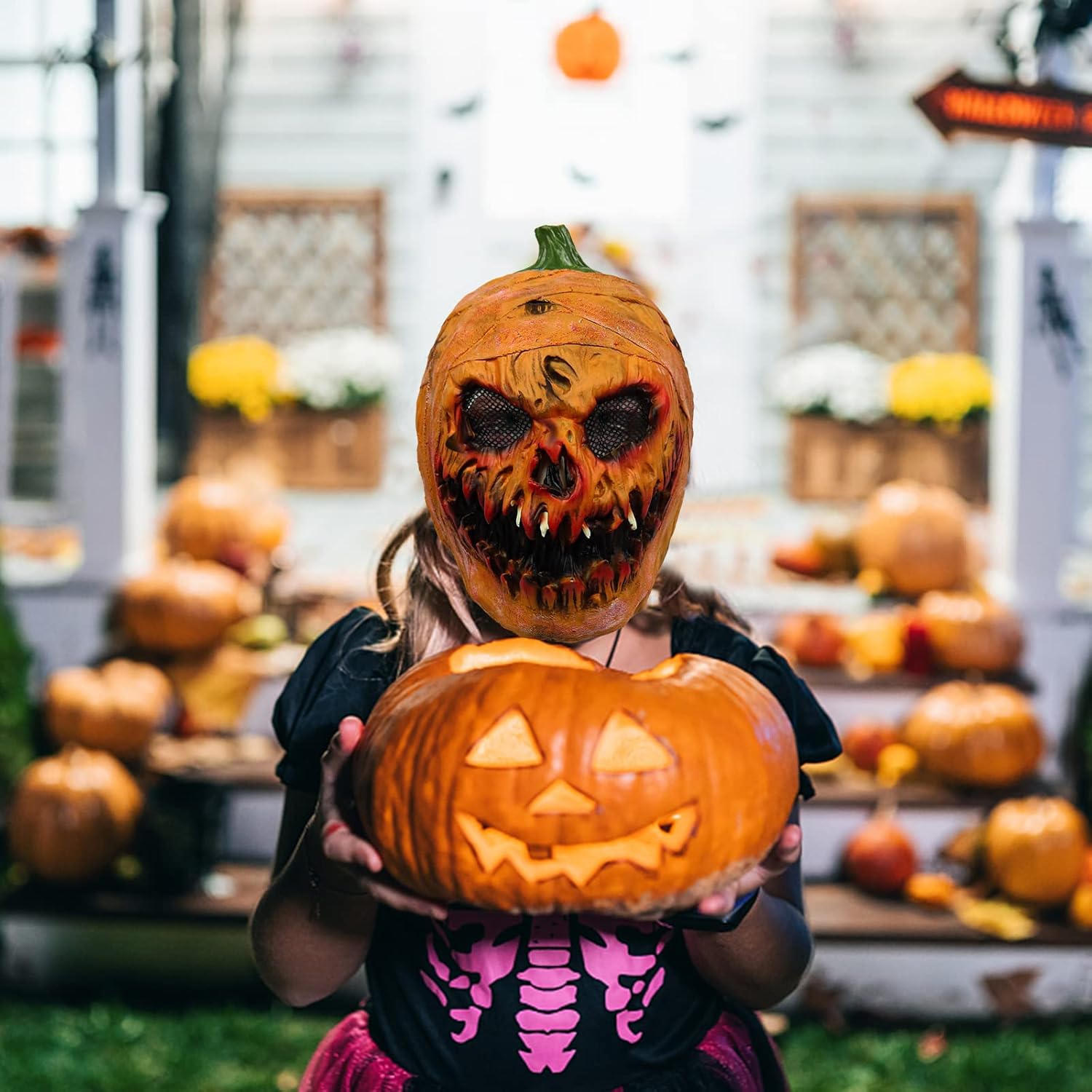 Máscara Alienígena Realista De Látex Para Halloween 2025 - Talla Única Adultos - Diseño