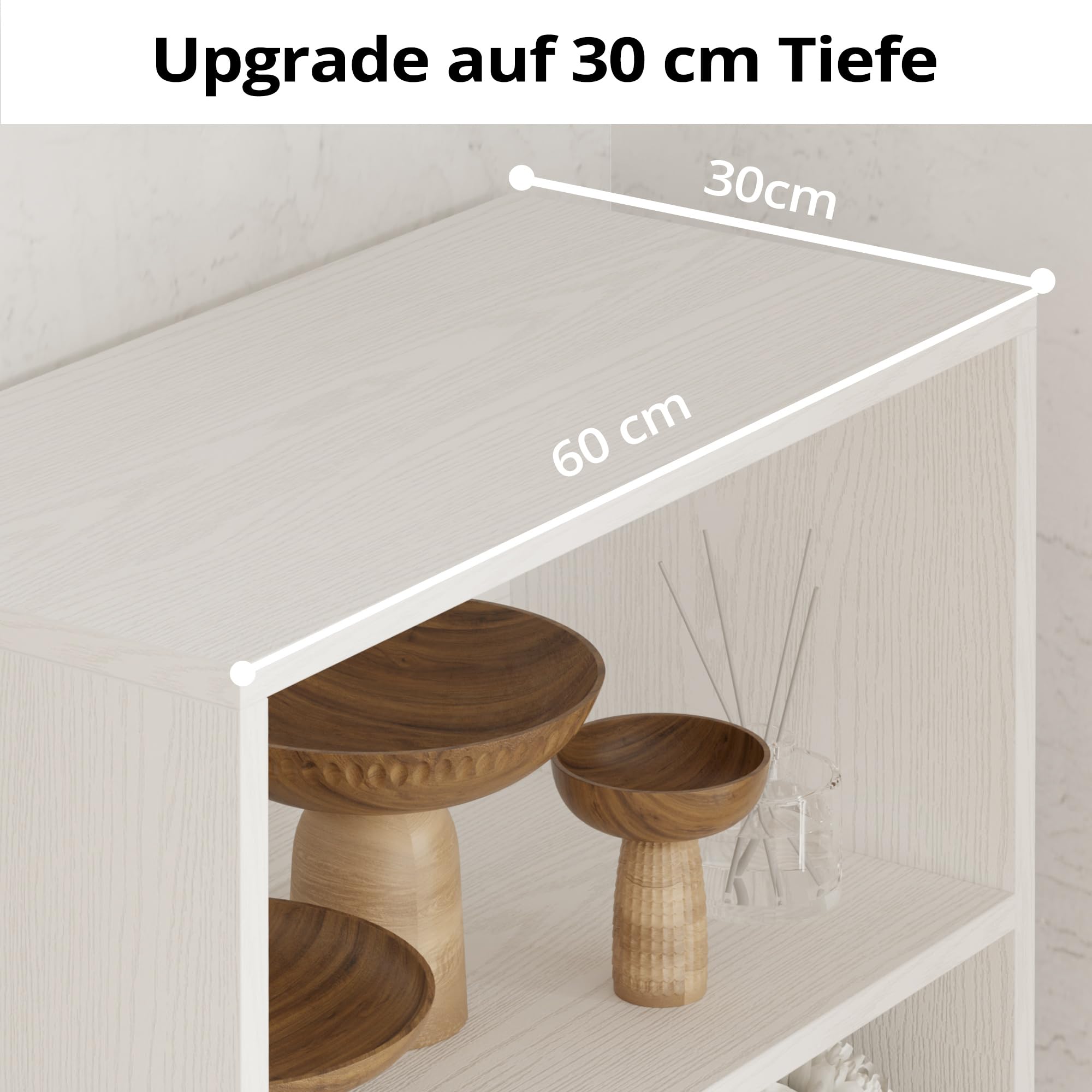 IRONCK Bücherregal mit 2 Türen, Standregal mit 5 Ebenen, Industriestil Bücherschrank, Vitrinenschrank Aufbewahrungsregal für Arbeitszimmer, Büro, Wohnzimmer, Schlafzimmer, Weiß