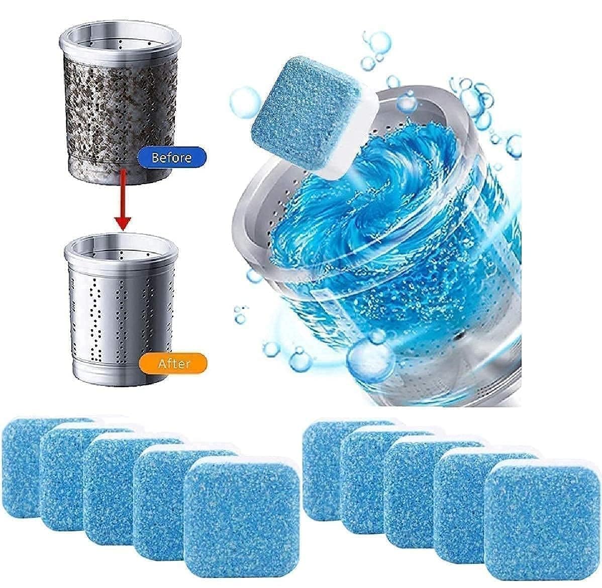 AJS ENTERPRISE 12 Pcs Washing Machine Cleaner Tablets – Descaler for Front Load & Top Load Washing Machines | Drum & Tub Deep Clean Descaling Tablets 3