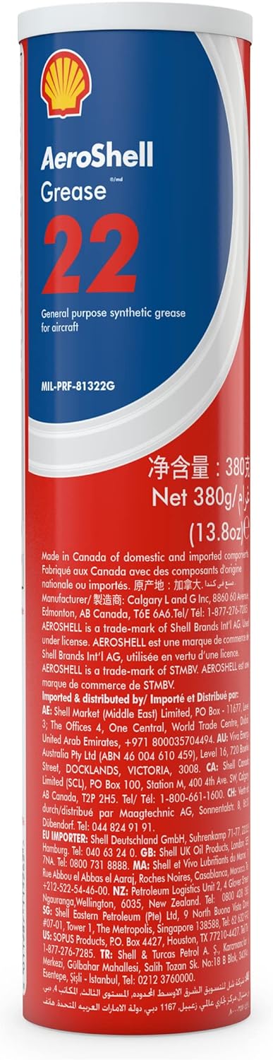 AeroShell 22 Grease Cartridge (13.8 oz) (10)
