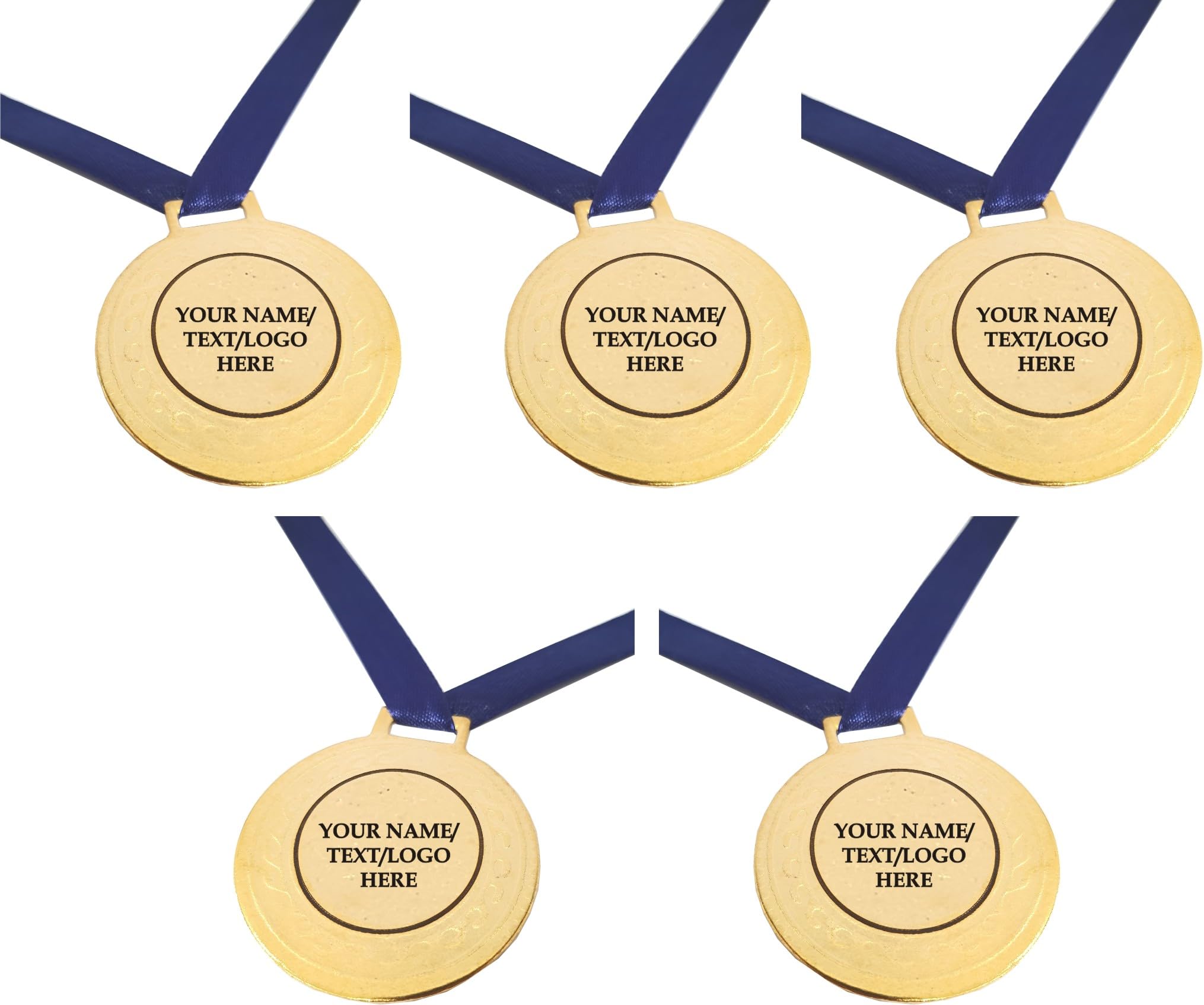 Customized/Persnalized Medals | Golden Medals Customized Metal Medals - Personalized Awards for Sports, Achievements, and Events (5 Gold Medal)-picture-26