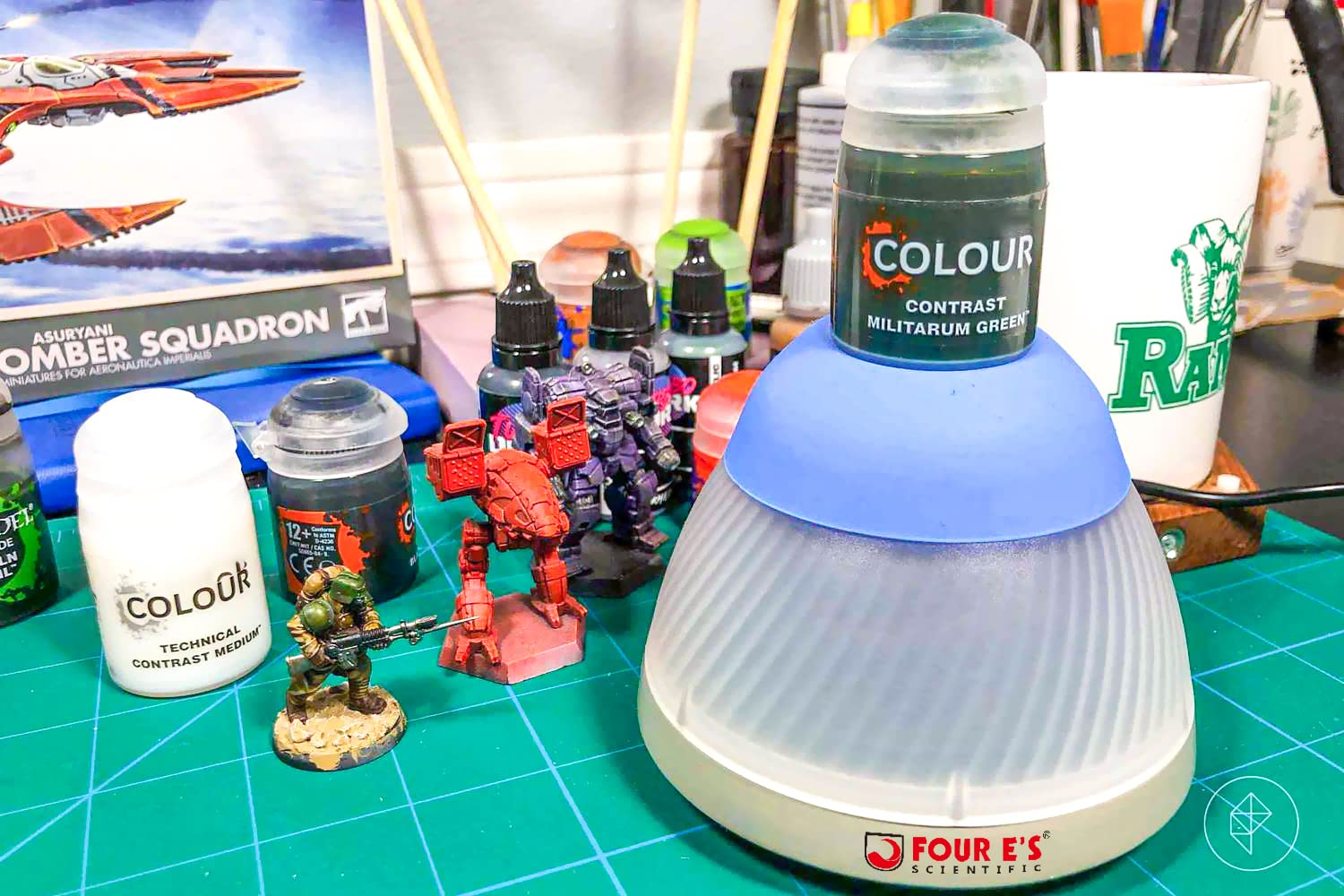 FOUR E'S SCIENTIFIC Mini Vortex Mixer Farbmischer Labor Vortex Schüttler Acryl Farbmischer Touch Mode Φ5.5mm Orbit 5000UpM 50mL