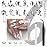 qiipii 2052 Crystal White Nail Art Rhinestones Silver Clear Nail Charms 72 Multi Shapes Flatback Stones Big Gems +1980 Round Beads K9 Glass Diamonds Crystals Jewels for Nails Face Eyes Makeup Crafts