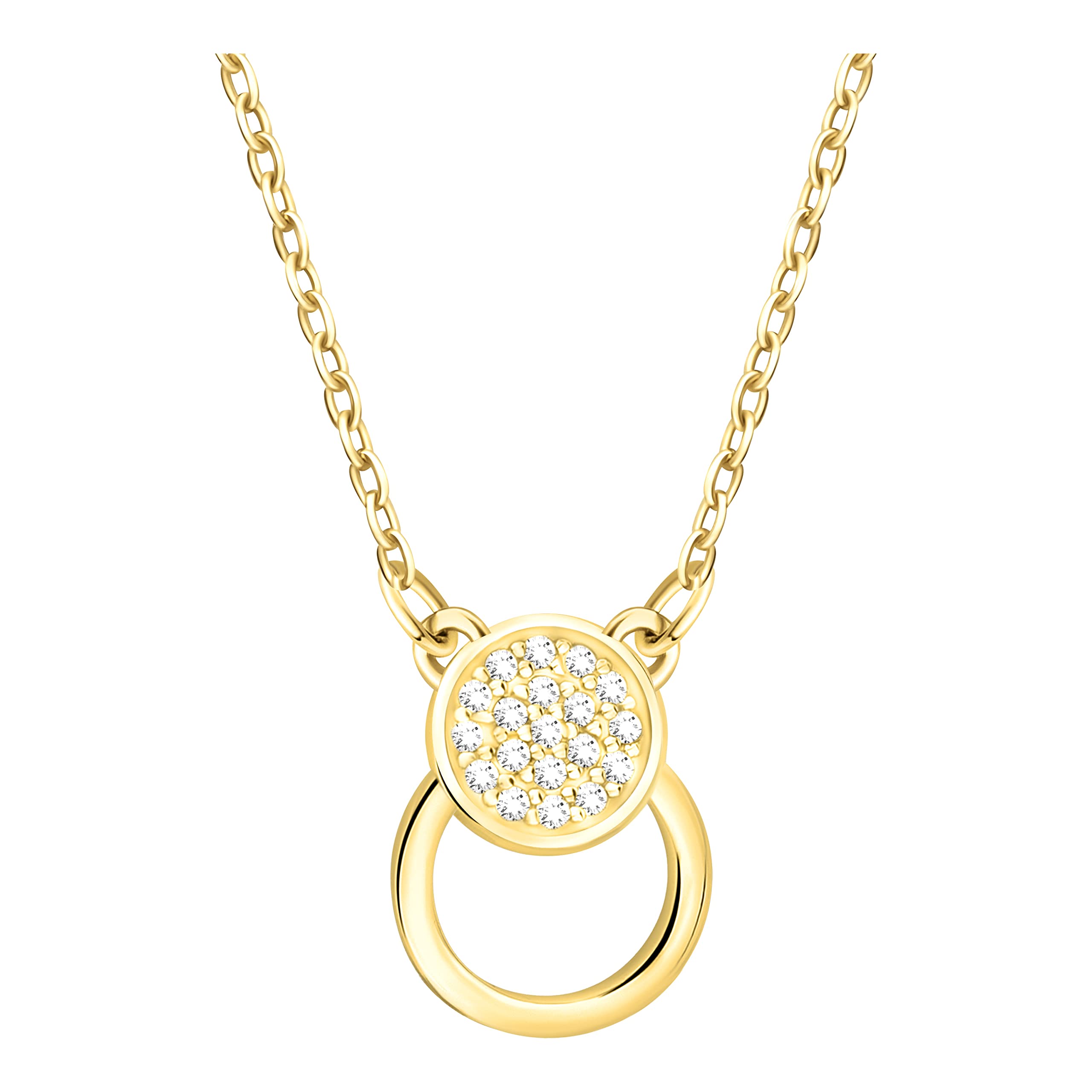 Sofia Milani - Collana da Donna in Argento 925 - con Pietra Zircone - Ciondolo a Cerchio