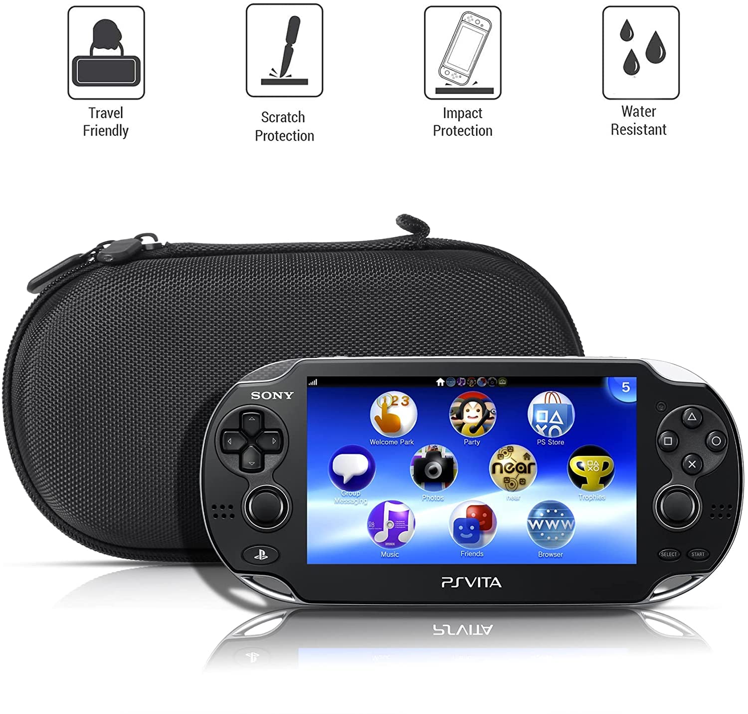 Ultimate Version SD2Vita 5.0 Memory Card Adapter, Memory card box, carry zipper case bag Kit for PS Vita 1000, PS Vita 2000 Slim