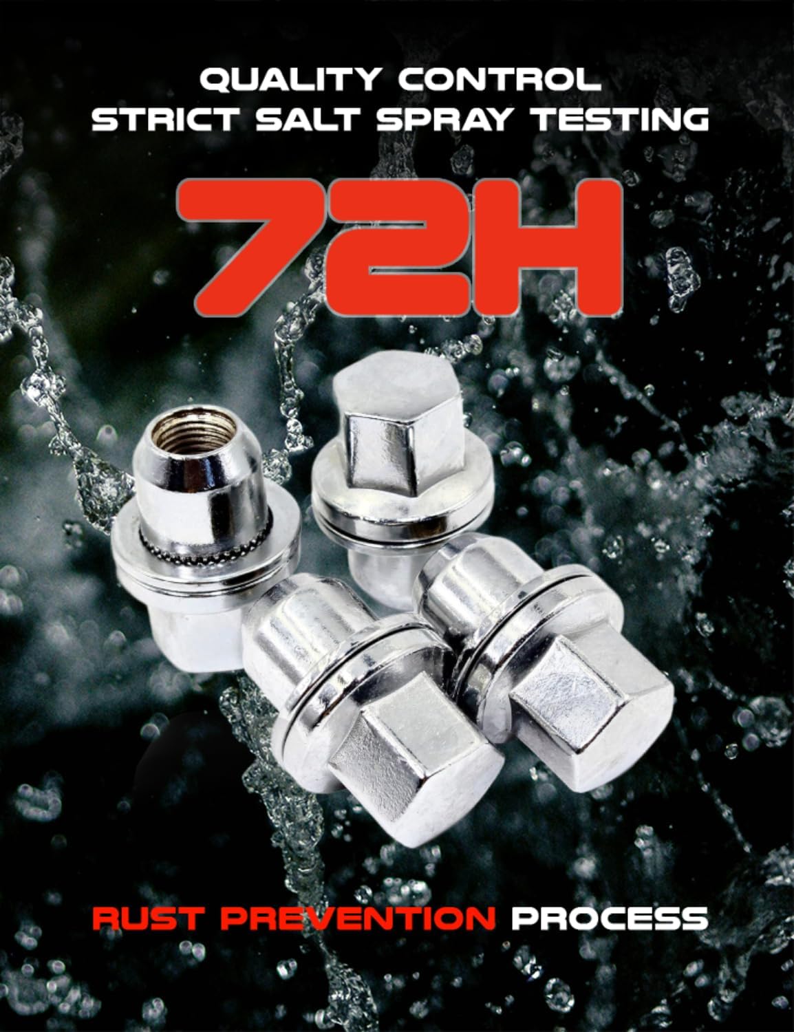 Set of 20 Veritek 14x1.5mm Chrome 22mm Hex Mag Washer OEM Style 1.84 Inch Lug Nuts for Land Range Rover HSE Sport LR3 LR4 Factory Wheels