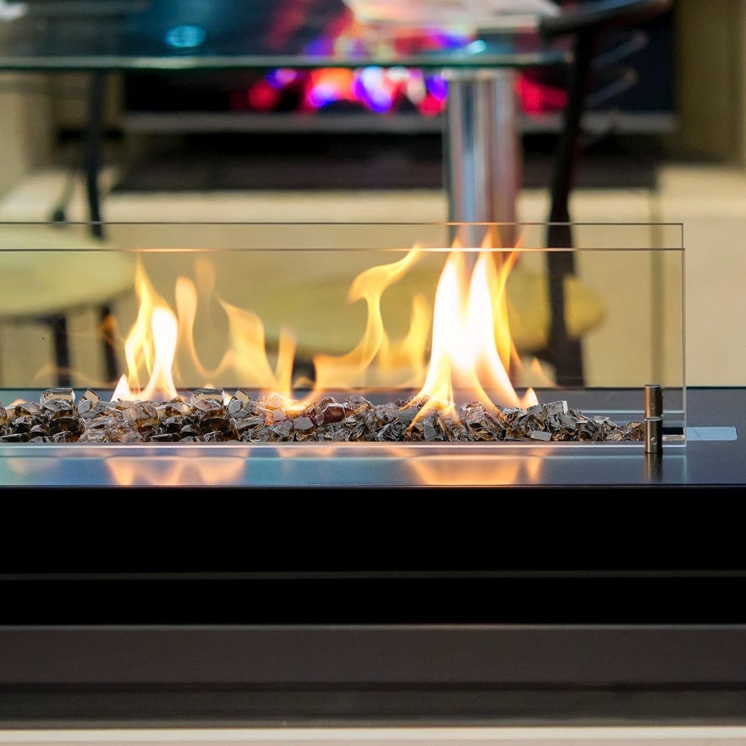 Onlyfire 10 lbs Fire Glass for Propane Fire Pit, 1/2-Inch High Luster Fireplace Glass Rocks for Fire Pit Table, Bronze - Image 6