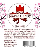 Vista 5 de Nova Maple Candy - Caramelo de hoja de azúcar con jarabe de arce puro (16 onzas (1 libra))