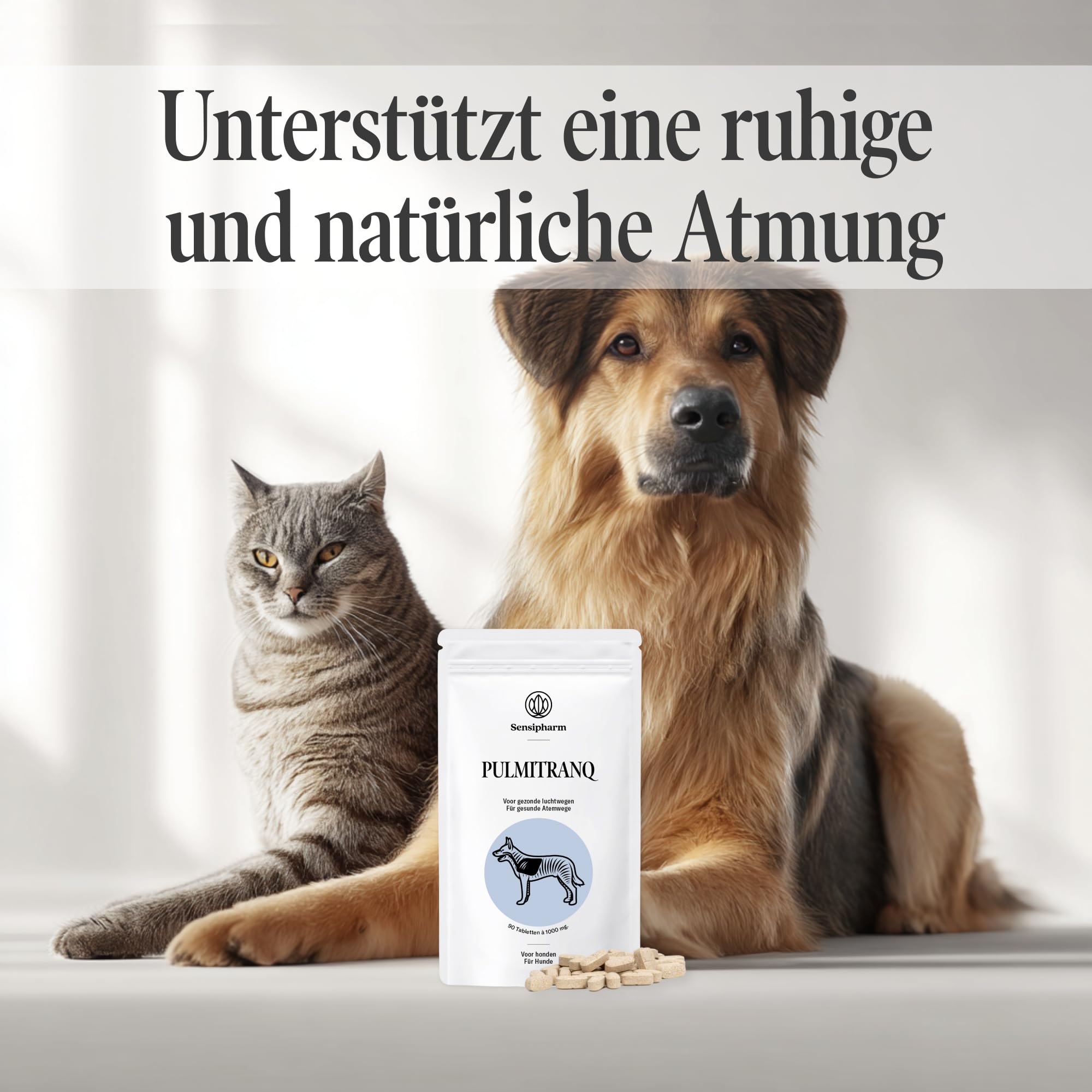 Pulmitranq Hund - Kräuter für Atemwege & Lunge - 90 Tabl.