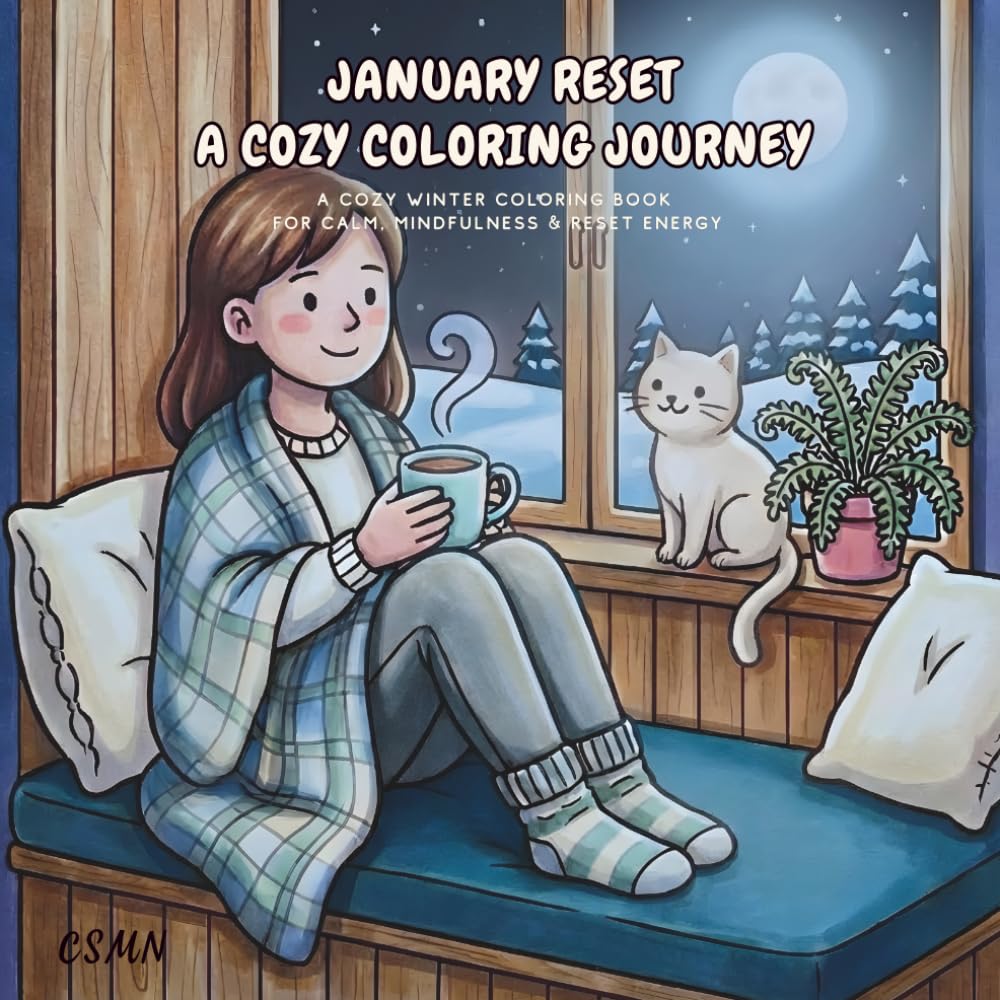 January Reset – A Cozy Coloring Journey: A Cozy Winter Coloring Book for Calm, Mindfulness, Self-Care & Reset Energy (The Gentle Year Coloring Series)