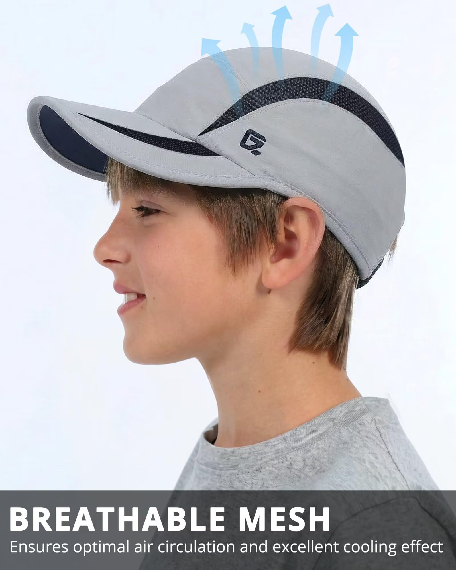 GADIEMKENSD Gorra Deportiva Infantil UPF 50+ Malla Transpirable Secado rápido Verano