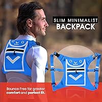 Vista 4 de Mini Mochila Chaleco para Correr para Hombres y Mujeres - Equipo de Alta Visibilidad, Guarda Objetos de Valor, Cualquier Teléfono - Ideal