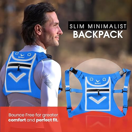 Miniatura 3 de Mini Mochila Chaleco para Correr para Hombres y Mujeres - Equipo de Alta Visibilidad, Guarda Objetos de Valor, Cualquier Teléfono - Ideal para