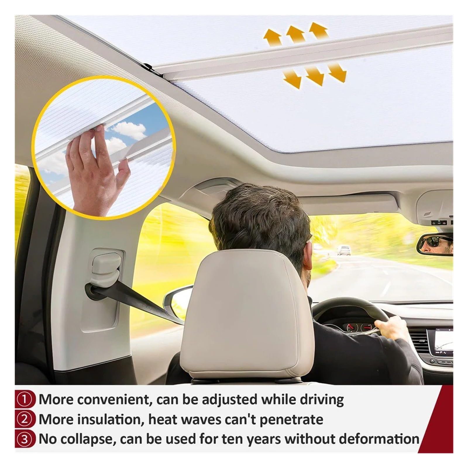 Parasol Parabrisas Coche para Tesla para Modelo para Y 2021-2024 Piezas Parasol Parasol Techo Coche Integrado Visera Solar Retráctil Accesorios Interiores Coche Protector Solar para Parabrisas