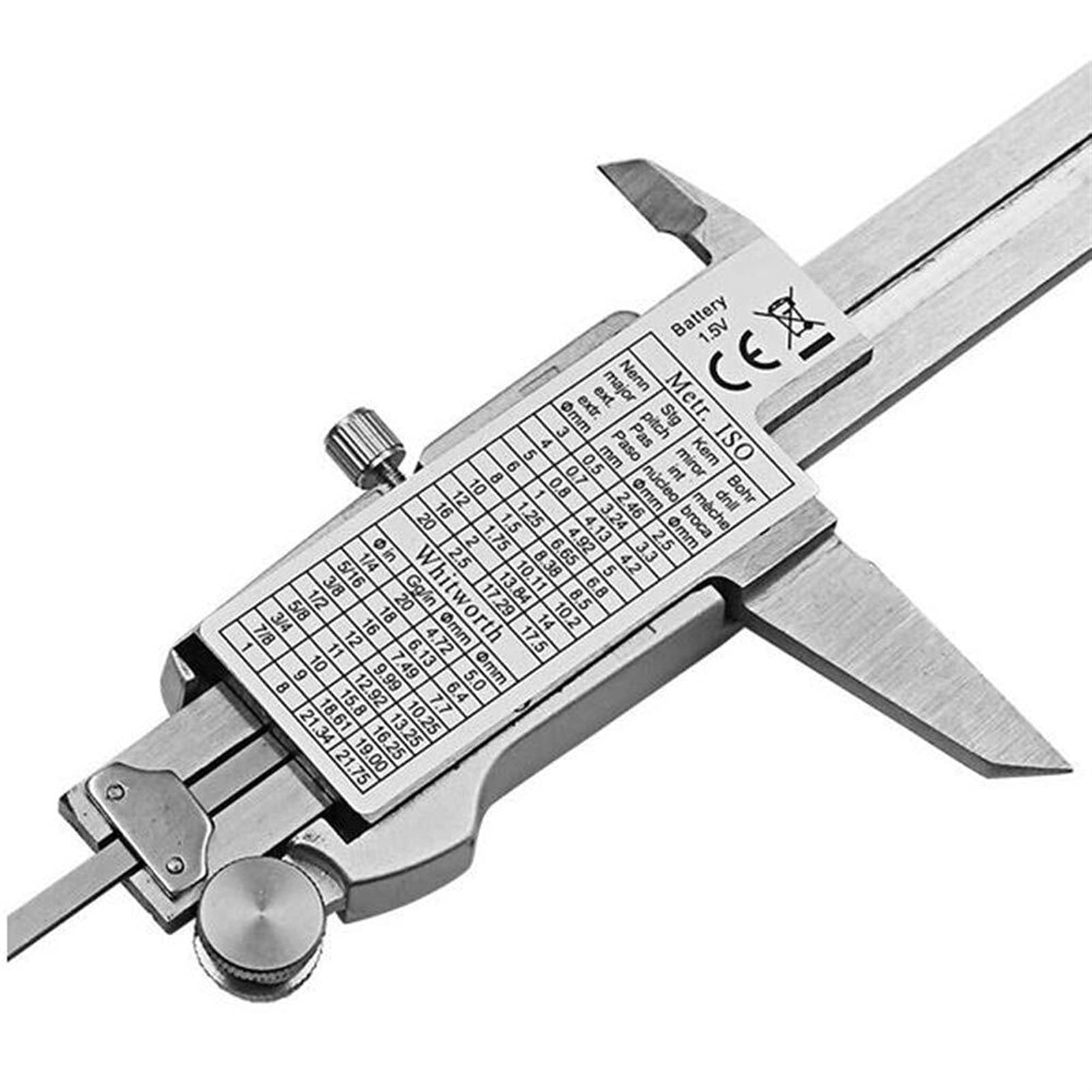 Suwmiarka Cyfrowa Ze Stali Nierdzewnej 6"150 Mm Przyrząd Pomiarowy Suwmiarki Noniuszowe