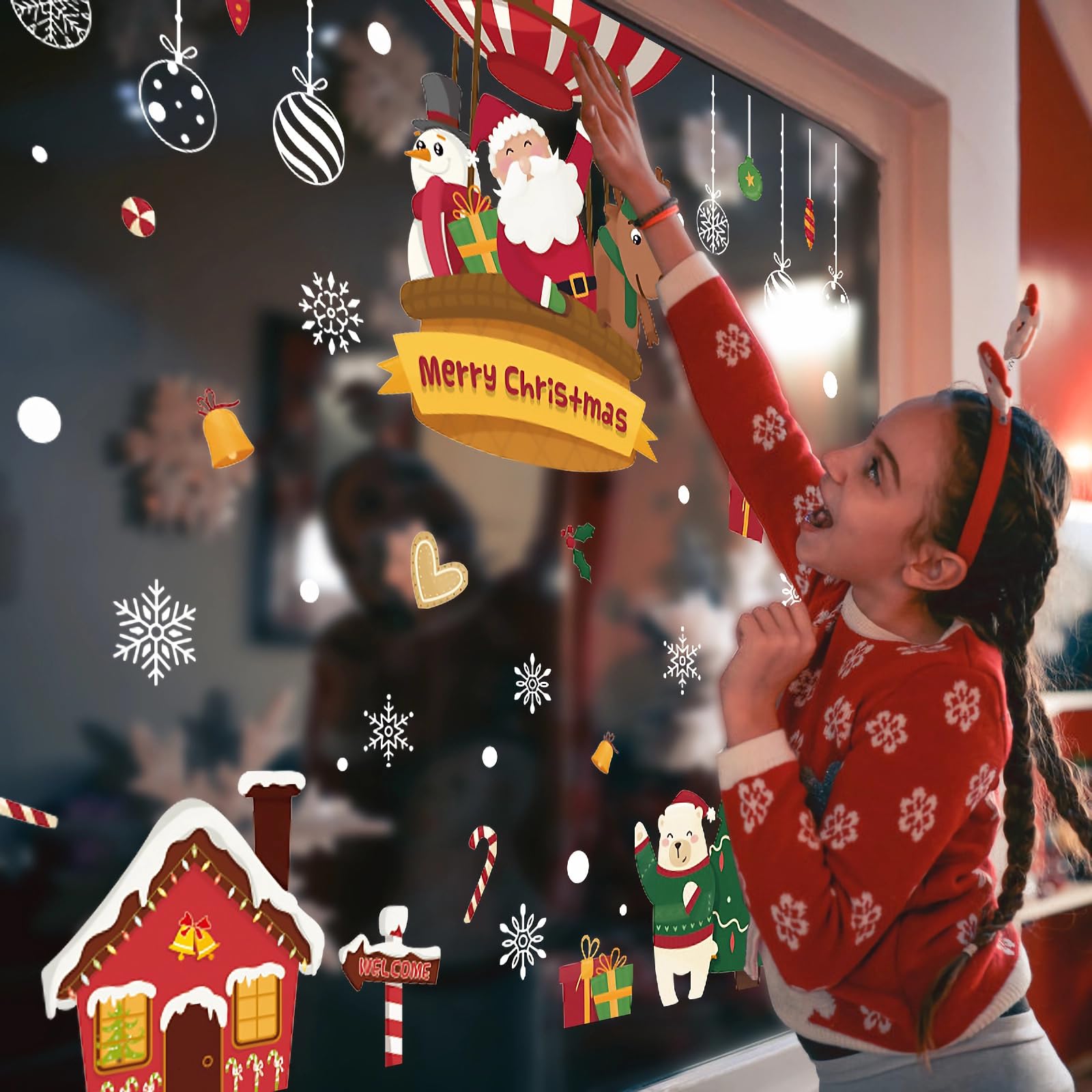 Amazon | 【Charming Club】ウォールステッカー クリスマス 飾り 静電