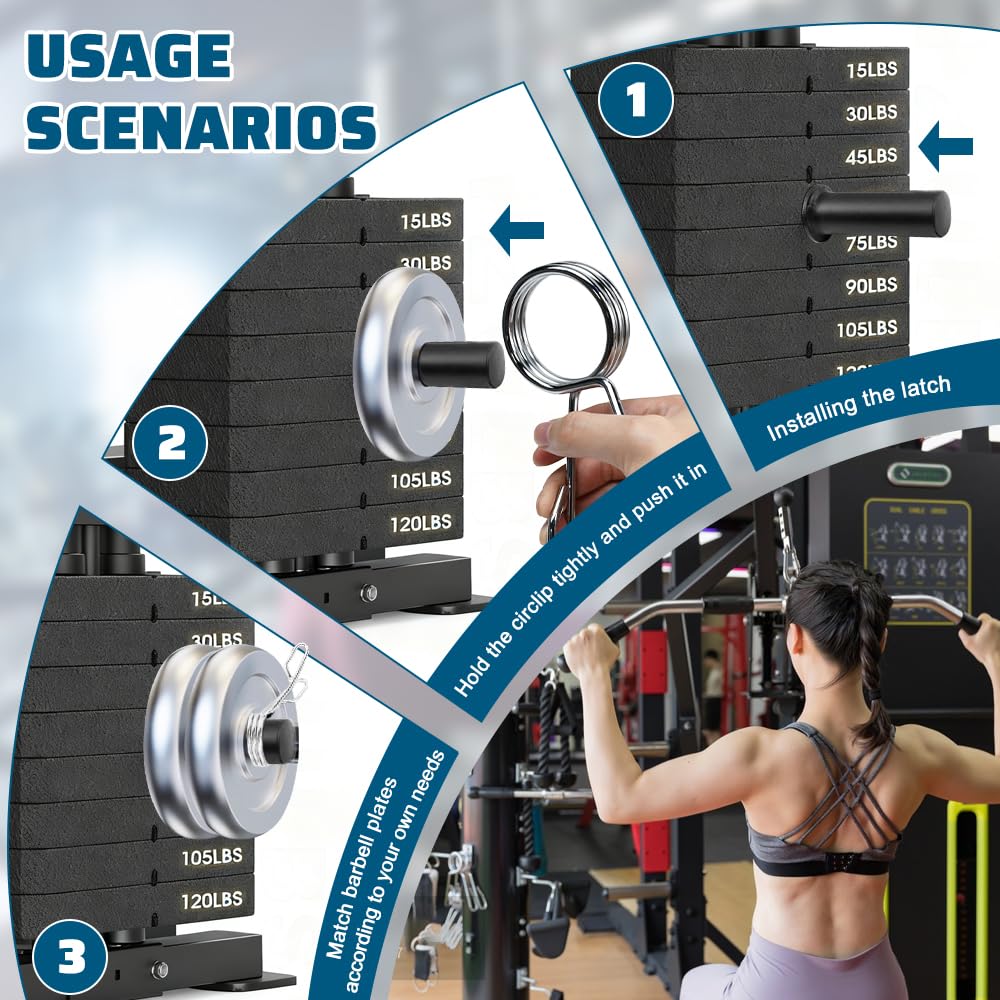 Pin di Ricambio Peso per Palestra Pin Weight Stack Palestra Lunghezza 110 mm Pin per Peso Aggiuntivo Perno per Pila di Pesi per Palestre Domestiche e Attrezzature Fitness Professionali